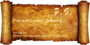 Paradeisser Imbert névjegykártya